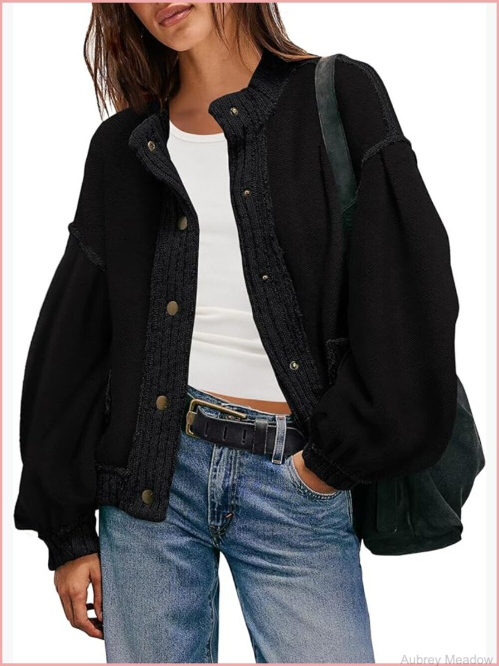 Lightweight Button Down Cardigan Sweatshirt with Pockets Long Sleeve Fall Jacket